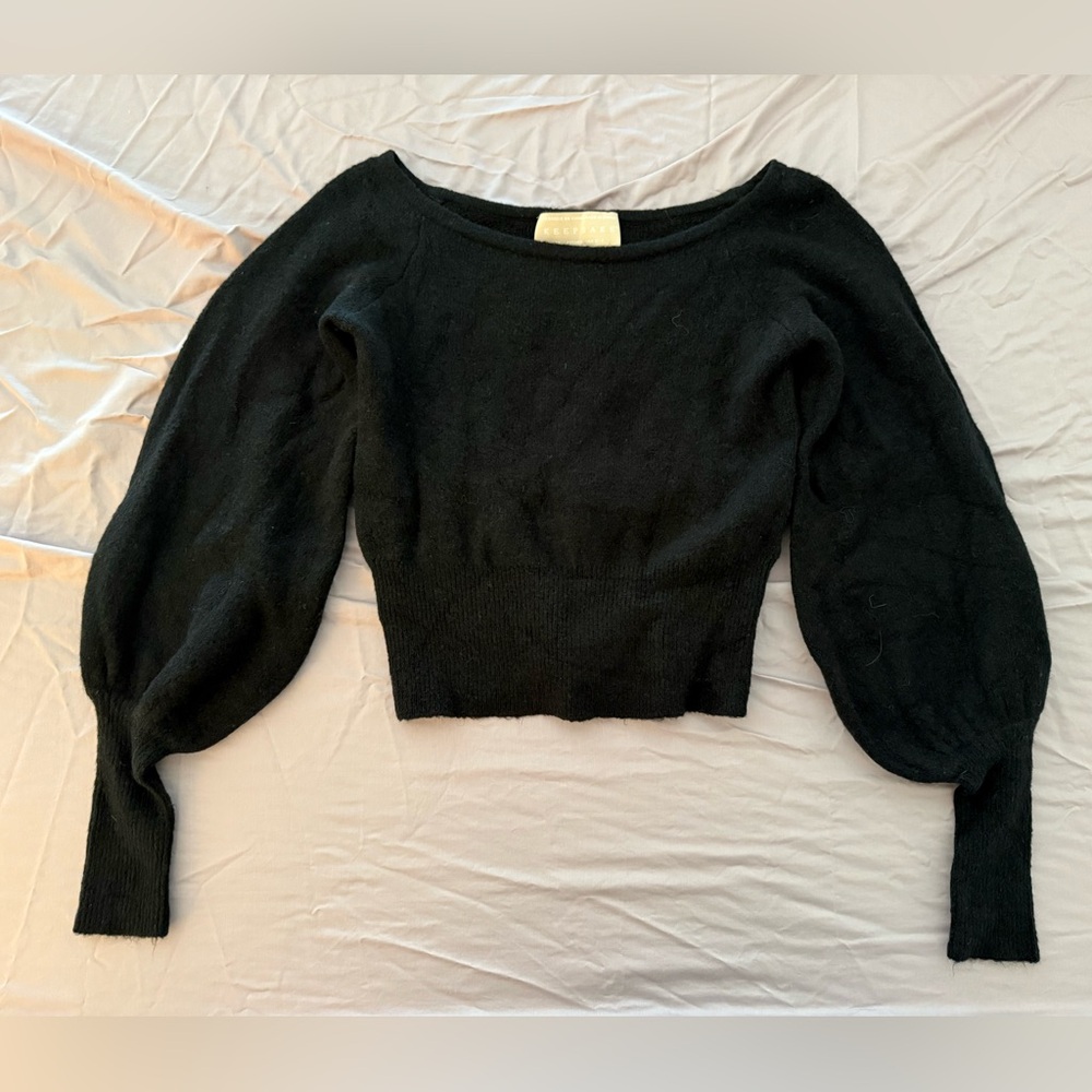 Keepsake Black Balloon sleeve Sweater